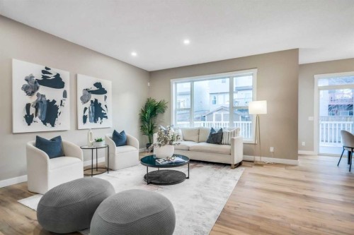 198 Panamount Villas Nw, Calgary, AB - Indoor Photo Showing Living Room