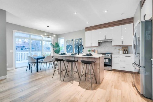198 Panamount Villas Nw, Calgary, AB - Indoor Photo Showing Kitchen With Stainless Steel Kitchen With Upgraded Kitchen