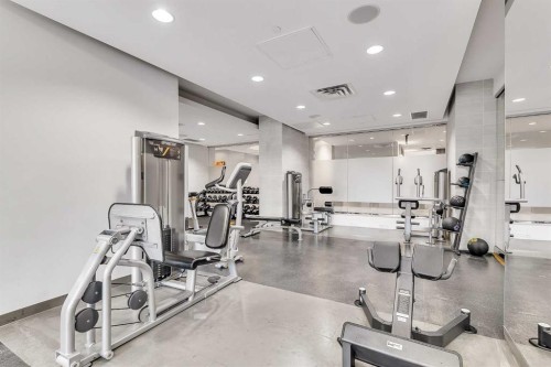 1418-222 Riverfront Avenue Sw, Calgary, AB - Indoor Photo Showing Gym Room
