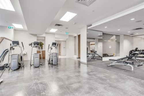 1418-222 Riverfront Avenue Sw, Calgary, AB - Indoor Photo Showing Gym Room