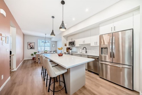 646 Copperstone Manor Se, Calgary, AB - Indoor Photo Showing Kitchen With Stainless Steel Kitchen With Upgraded Kitchen