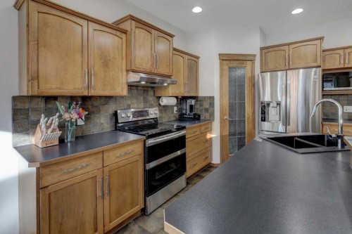 463 Cranfield Gardens Se, Calgary, AB - Indoor Photo Showing Kitchen With Double Sink