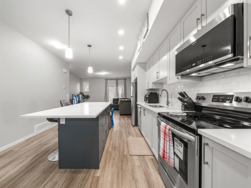 410 Copperstone Manor Se, Calgary, AB - Indoor Photo Showing Kitchen With Upgraded Kitchen