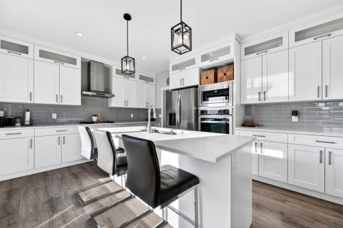 1409 Price Close, Carstairs, AB - Indoor Photo Showing Kitchen With Upgraded Kitchen