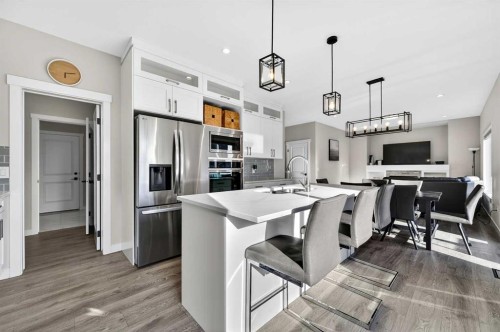 1409 Price Close, Carstairs, AB - Indoor Photo Showing Kitchen With Upgraded Kitchen