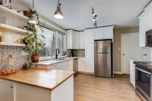 4351 70 Street Nw, Calgary, AB - Indoor Photo Showing Kitchen With Stainless Steel Kitchen With Double Sink