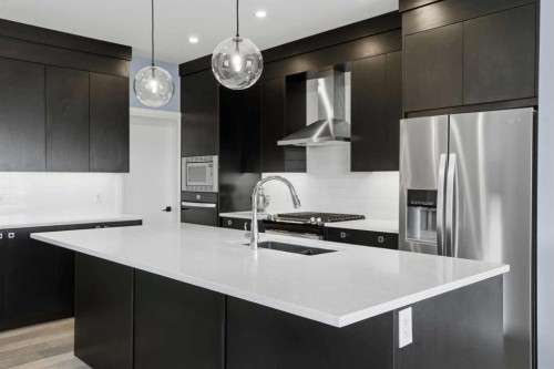 246 Walcrest View Se, Calgary, AB - Indoor Photo Showing Kitchen With Stainless Steel Kitchen With Double Sink With Upgraded Kitchen