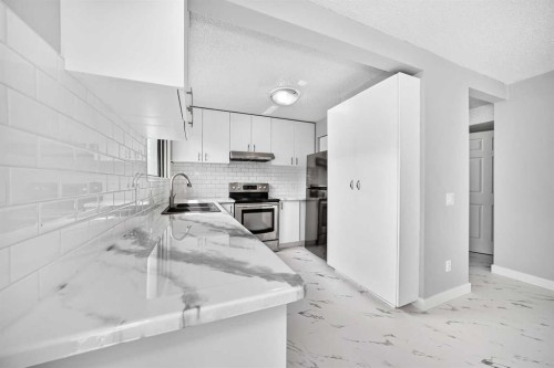 163-6915 Ranchview Drive Nw, Calgary, AB - Indoor Photo Showing Kitchen With Upgraded Kitchen