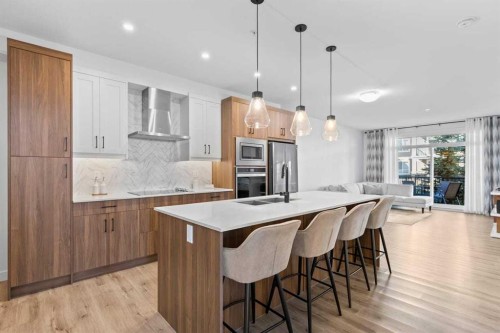 112-40 Walgrove Walk Se, Calgary, AB - Indoor Photo Showing Kitchen With Upgraded Kitchen