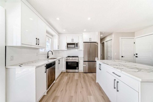 6128 Madigan Drive Ne, Calgary, AB - Indoor Photo Showing Kitchen With Upgraded Kitchen