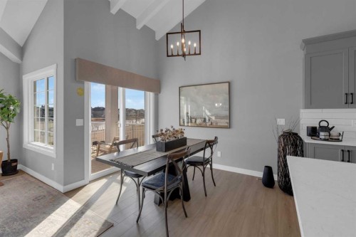 2639 Bayside Boulevard Sw, Airdrie, AB - Indoor Photo Showing Dining Room