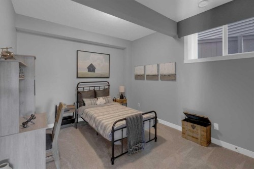 2639 Bayside Boulevard Sw, Airdrie, AB - Indoor Photo Showing Bedroom