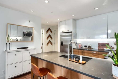 206-510 Edmonton Trail Ne, Calgary, AB - Indoor Photo Showing Kitchen With Upgraded Kitchen