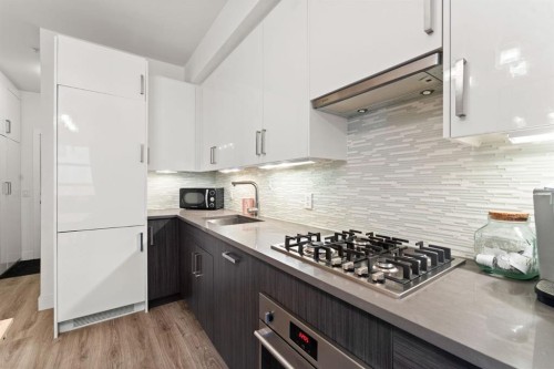 302-515 4 Avenue Ne, Calgary, AB - Indoor Photo Showing Kitchen With Upgraded Kitchen