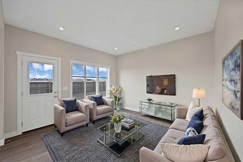 135 Homestead Common Ne, Calgary, AB - Indoor Photo Showing Living Room