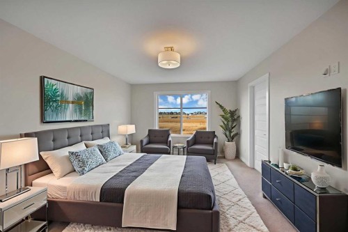 135 Homestead Common Ne, Calgary, AB - Indoor Photo Showing Bedroom