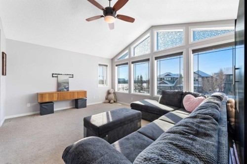128 Auburn Bay Avenue Se, Calgary, AB - Indoor Photo Showing Living Room