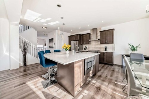 73 Carrington Circle Nw, Calgary, AB - Indoor Photo Showing Kitchen With Upgraded Kitchen