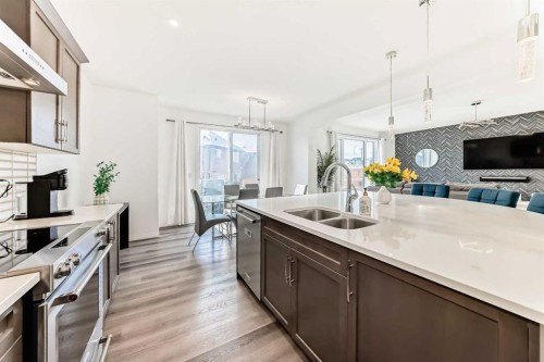 73 Carrington Circle Nw, Calgary, AB - Indoor Photo Showing Kitchen With Double Sink With Upgraded Kitchen
