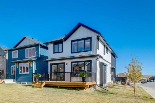 128 Quartz Crescent, Cochrane, AB - Outdoor With Deck Patio Veranda