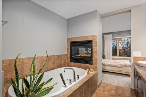2915 17 Street Sw, Calgary, AB - Indoor Photo Showing Bathroom With Fireplace