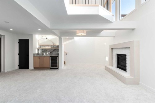 58 Edgevalley Close Nw, Calgary, AB - Indoor With Fireplace