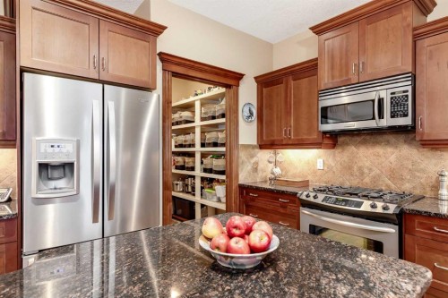 47 Tuscany Estates Close Nw, Calgary, AB - Indoor Photo Showing Kitchen With Stainless Steel Kitchen With Upgraded Kitchen