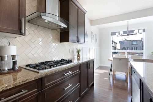 26 Skyview Ranch Street Ne, Calgary, AB - Indoor Photo Showing Kitchen With Upgraded Kitchen