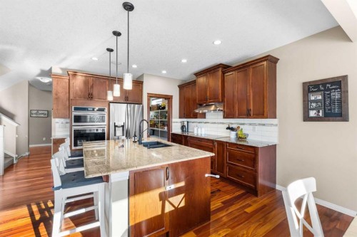 190 Sage Bank Grove Nw, Calgary, AB - Indoor Photo Showing Kitchen With Stainless Steel Kitchen With Double Sink With Upgraded Kitchen