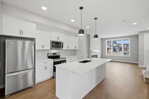 51 Belvedere Crescent Se, Calgary, AB - Indoor Photo Showing Kitchen With Upgraded Kitchen