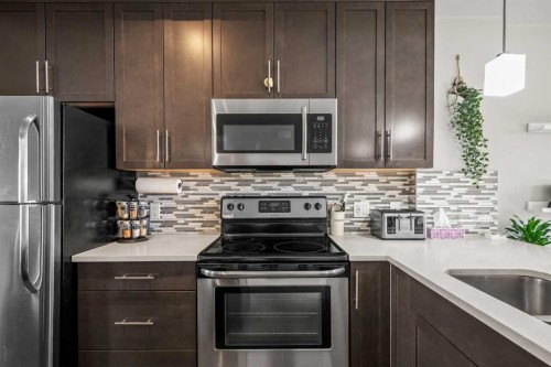 51 Redstone Circle Ne, Calgary, AB - Indoor Photo Showing Kitchen With Stainless Steel Kitchen With Upgraded Kitchen