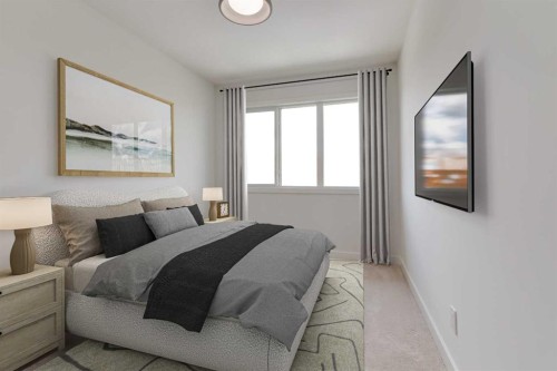 98 Agate Road, Cochrane, AB - Indoor Photo Showing Bedroom