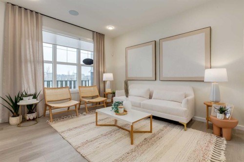 585 Savanna Drive Ne, Calgary, AB - Indoor Photo Showing Living Room