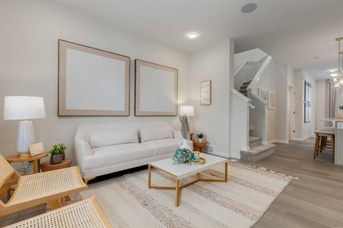 585 Savanna Drive Ne, Calgary, AB - Indoor Photo Showing Living Room