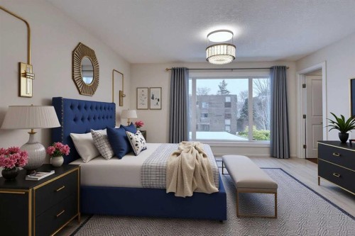 2-308 12 Avenue Ne, Calgary, AB - Indoor Photo Showing Bedroom