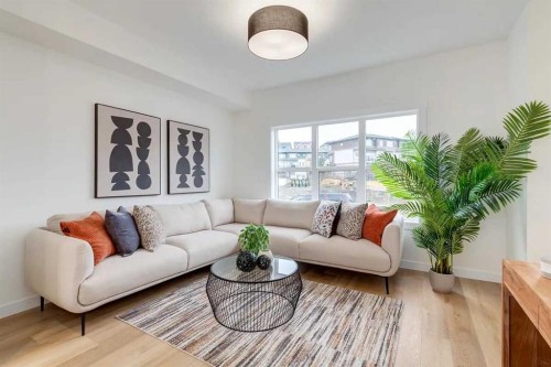 1507-525 River Heights Drive, Cochrane, AB - Indoor Photo Showing Living Room