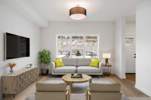 804-525 River Heights Drive, Cochrane, AB - Indoor Photo Showing Living Room