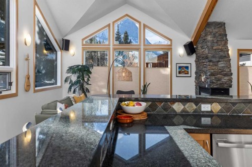 1712 11Th Avenue, Canmore, AB - Indoor Photo Showing Kitchen With Double Sink