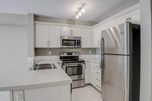 2217-130 Panatella Street Nw, Calgary, AB - Indoor Photo Showing Kitchen With Double Sink