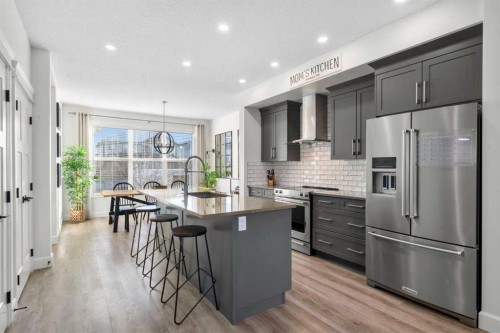 950 Mahogany Boulevard Se, Calgary, AB - Indoor Photo Showing Kitchen With Upgraded Kitchen