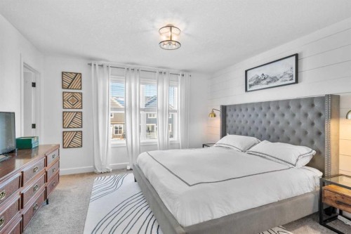 950 Mahogany Boulevard Se, Calgary, AB - Indoor Photo Showing Bedroom