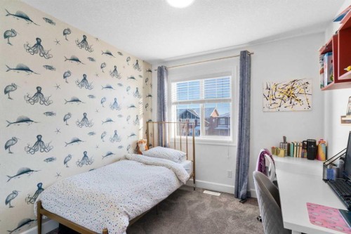 950 Mahogany Boulevard Se, Calgary, AB - Indoor Photo Showing Bedroom