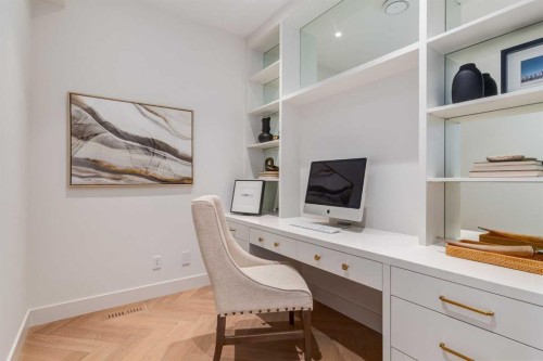 120 Greenwich Heath Nw, Calgary, AB - Indoor Photo Showing Office