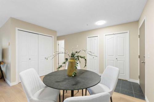4104-10 Prestwick Bay Se, Calgary, AB - Indoor Photo Showing Dining Room
