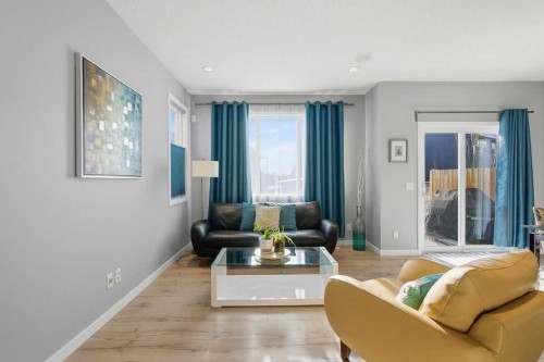 105 Chaparral Valley Crescent Se, Calgary, AB - Indoor Photo Showing Living Room