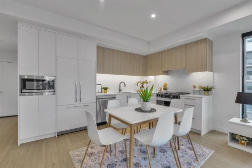 513-8375 Broadcast Avenue Sw, Calgary, AB - Indoor Photo Showing Dining Room