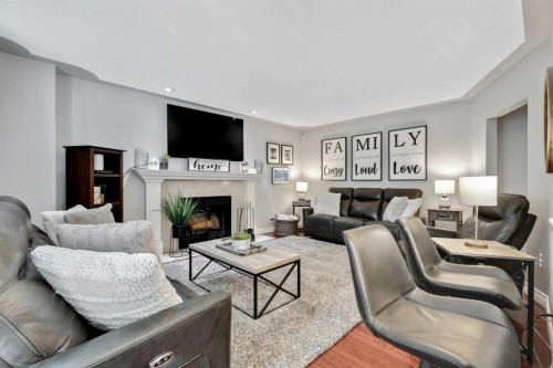 7 Mountain Park Circle Se, Calgary, AB - Indoor Photo Showing Living Room With Fireplace