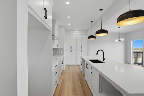 117 Clearwater Terrace, Chestermere, AB - Indoor Photo Showing Kitchen With Upgraded Kitchen