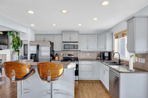 139 Prestwick Point Se, Calgary, AB - Indoor Photo Showing Kitchen With Stainless Steel Kitchen With Double Sink