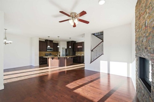 59 Redstone Park Ne, Calgary, AB - Indoor With Fireplace